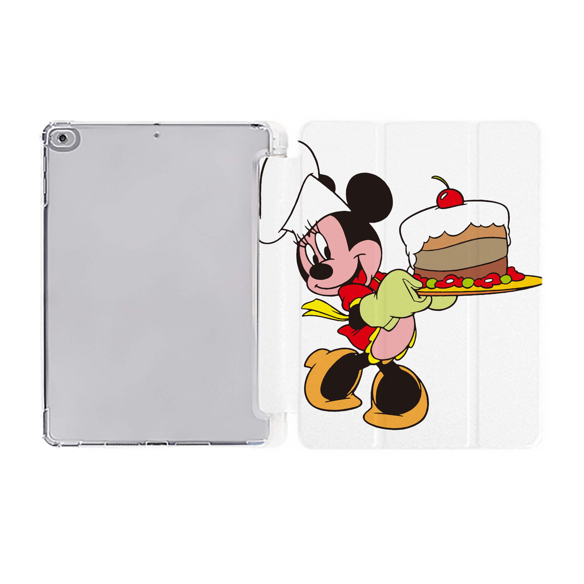 ミッキーマウス Mickey Mouse IPad ケース ペン収納付き 三つ折りスタンド PUレザー×シリコン 対応機種9.5/10.5/10.9インチ